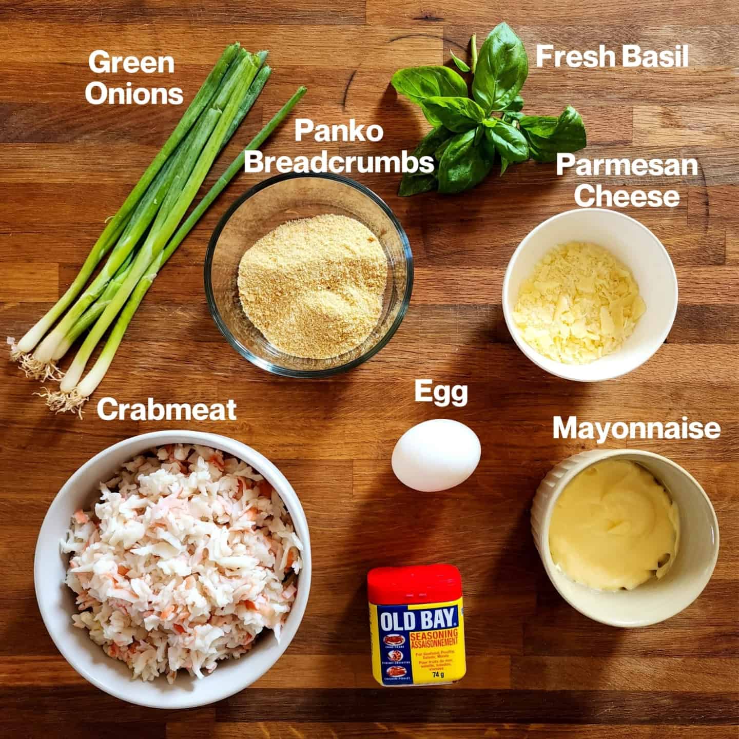 Crab cakes ingredients