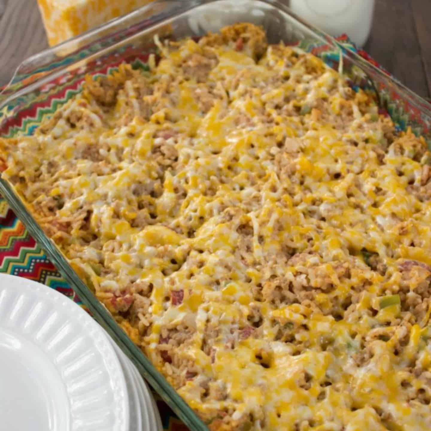 Cheesy Mexican Beef And Rice Casserole