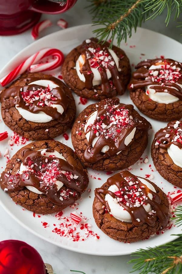30 Easy Christmas Cookie Recipes With Few Ingredients 6 Peppermint hot chocolate cookies 2