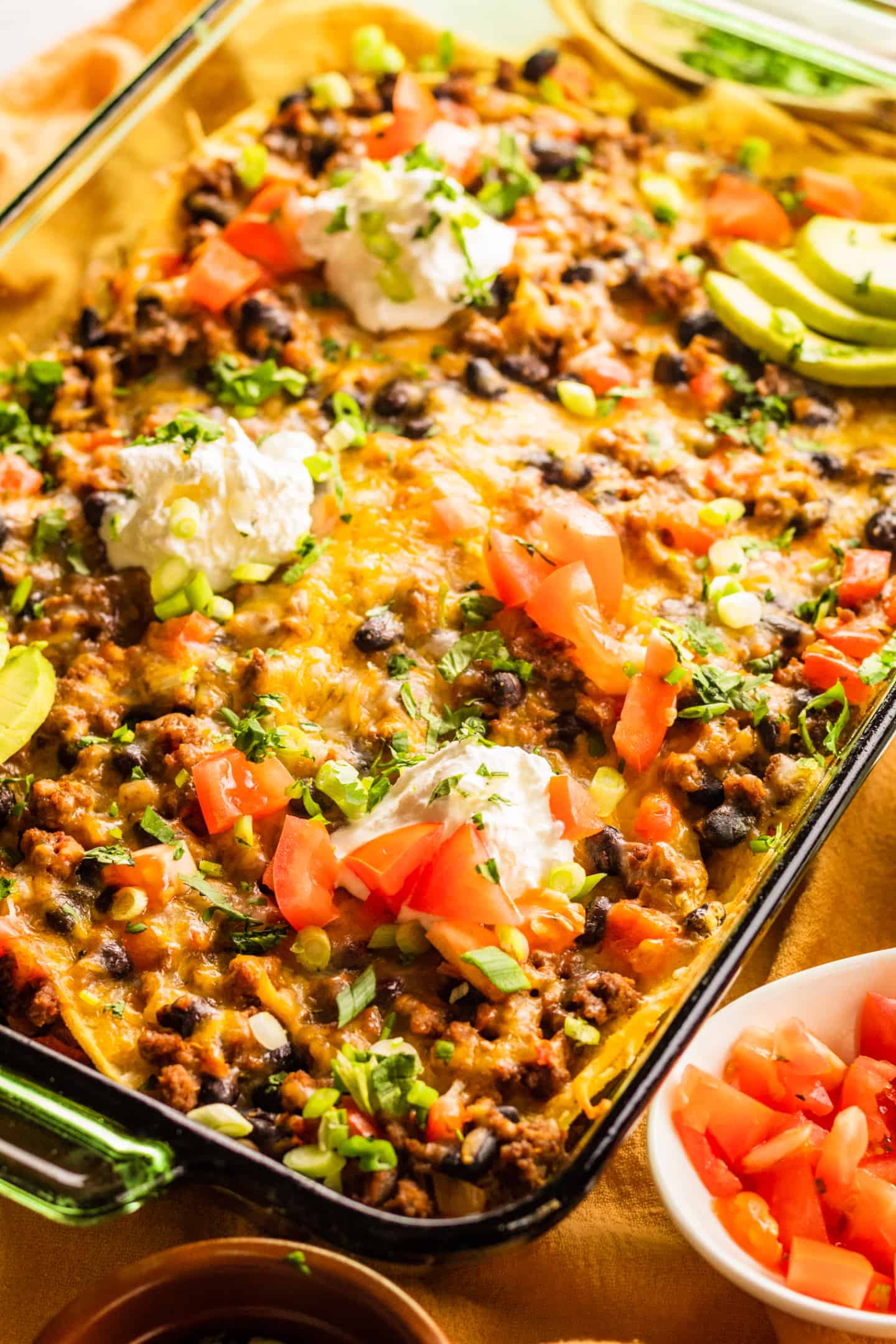 taco casserole serving