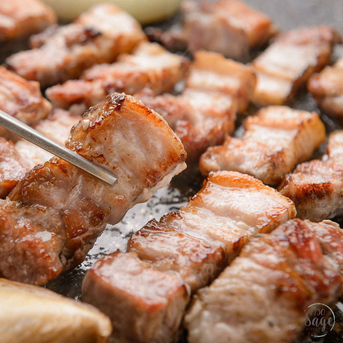 Asian Style Pan Fried Pork Belly Recipe (Korean Inspired Flavors)