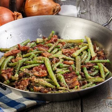 Green beans with bacon