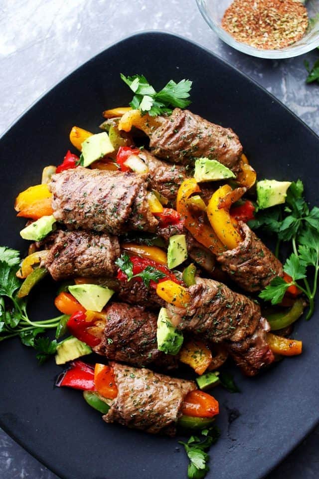 STEAK FAJITA ROLL-UPS