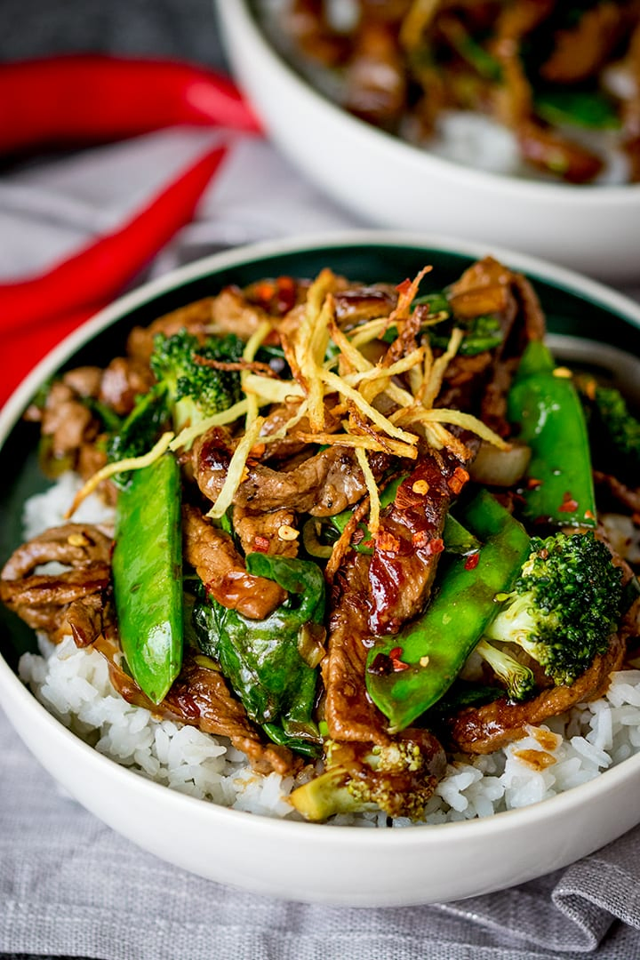 SPICY GINGER BEEF STIR FRY