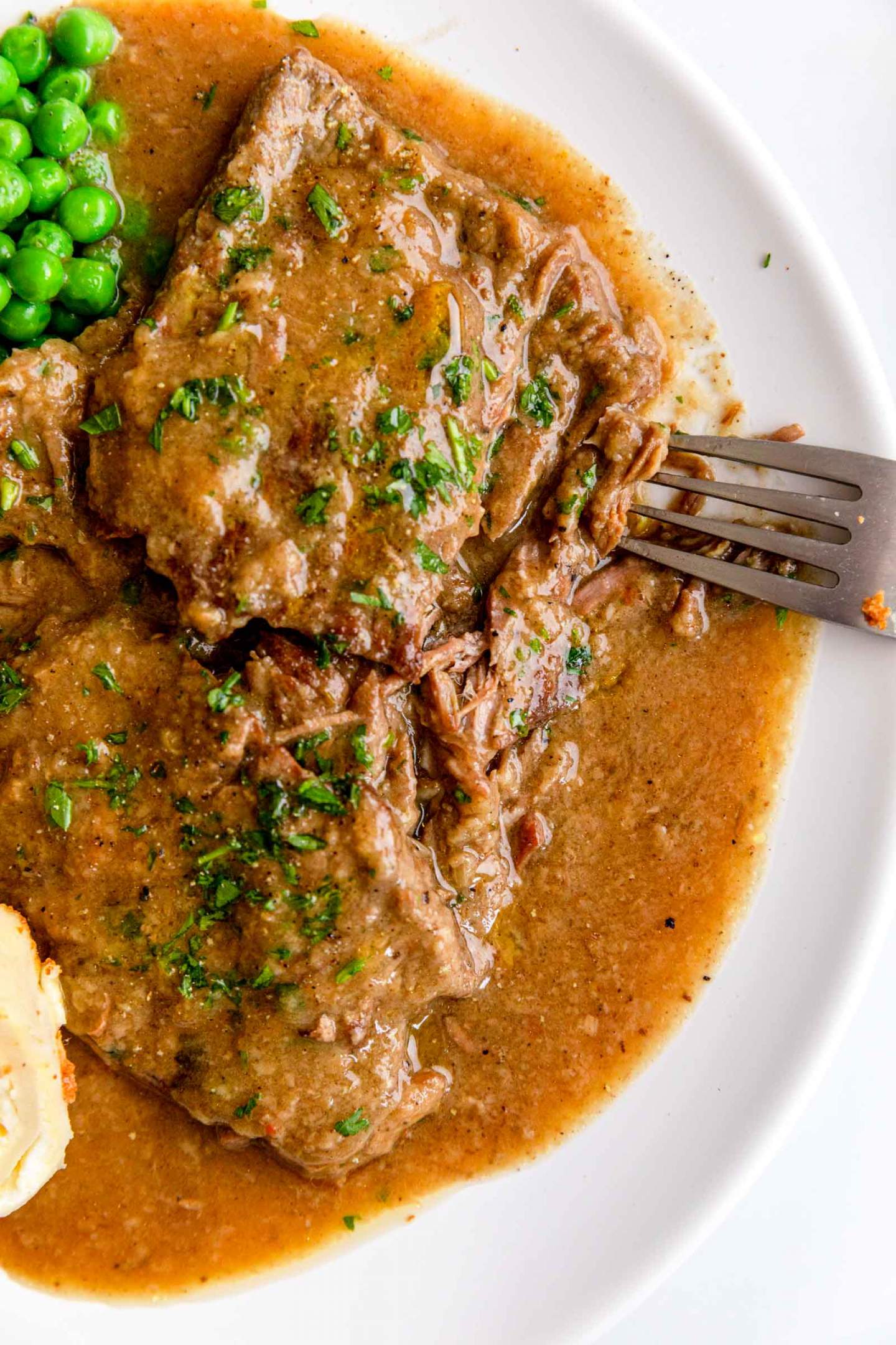 THIN SLICED BEEF ROUND STEAK WITH SAUCE