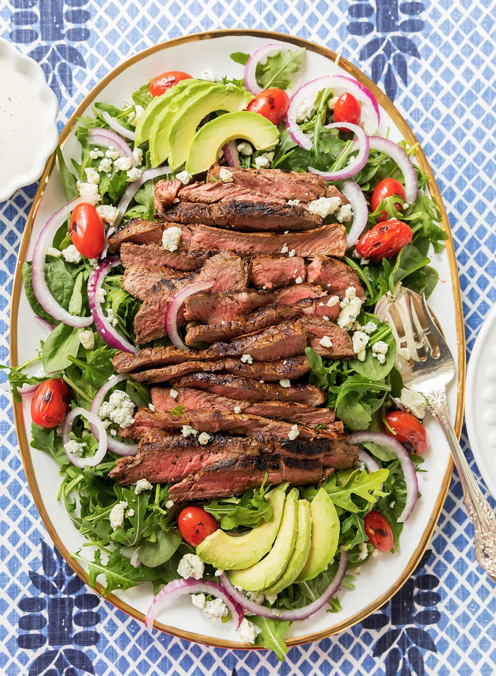 BLACK AND BLUE STEAK SALAD